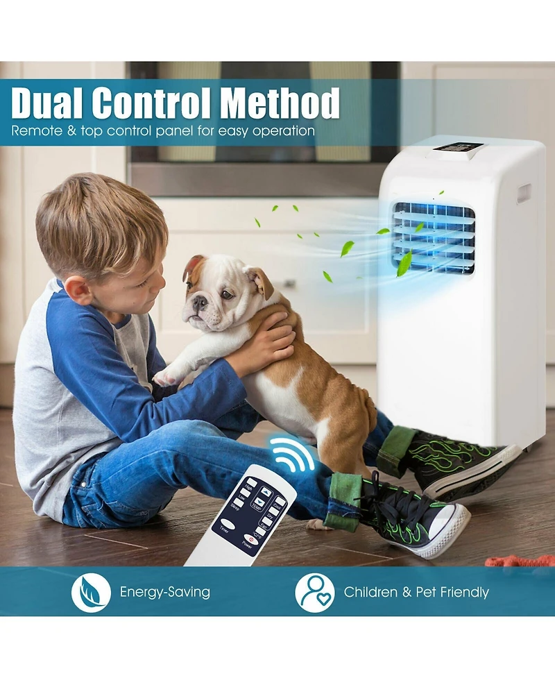 8000BTU Air Conditioner Portable, Freestanding Room Ac Unit with Dehumidifier Function