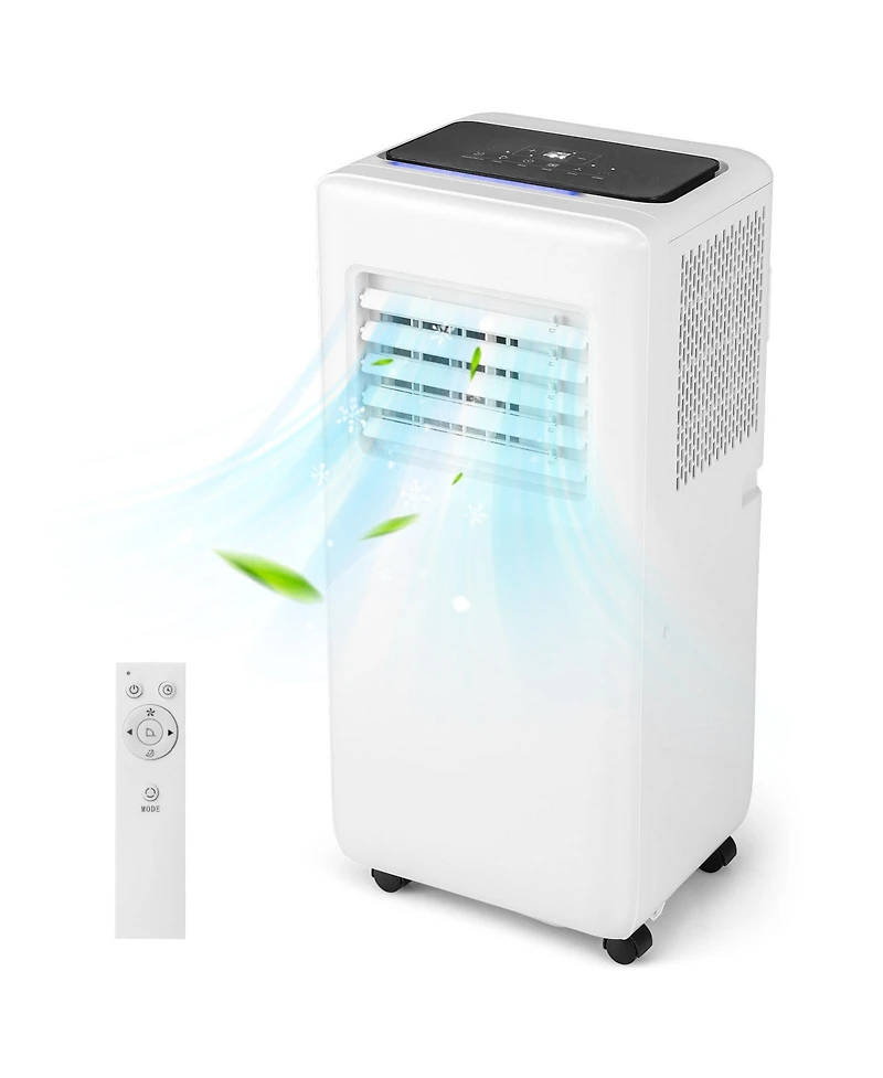 8000 Btu Portable Air Conditioner with Remote Control and Led Digital Display