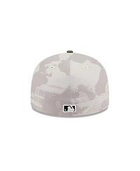 New Era Men's Light Beige/Olive Cleveland Guardians 2025 Armed Forces Day Low Profile 59FIFTY Fitted Hat
