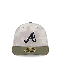 New Era Men's Light Beige/Olive Atlanta Braves 2025 Armed Forces Day Low Profile 59FIFTY Fitted Hat