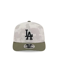 New Era Men's Light Beige/Olive Los Angeles Dodgers 2025 Armed Forces Day 9SEVENTY Adjustable Hat