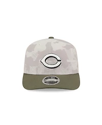 New Era Men's Light Beige/Olive Cincinnati Reds 2025 Armed Forces Day 9SEVENTY Adjustable Hat