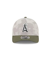 New Era Men's Light Beige/Olive Los Angeles Angels 2025 Armed Forces Day 9FORTY M-Crown A-Frame Adjustable Hat