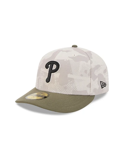 New Era Men's Light Beige/Olive Philadelphia Phillies 2025 Armed Forces Day 59FIFTY Fitted Hat