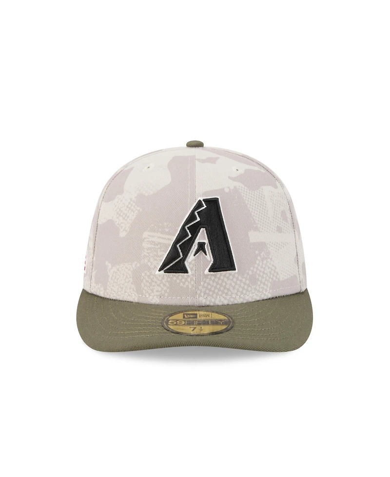 New Era Men's Light Beige/Olive Arizona Diamondbacks 2025 Armed Forces Day 59FIFTY Fitted Hat
