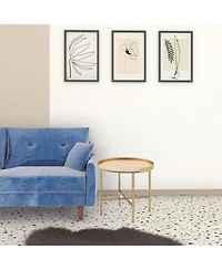 Round End Table with Metal Frame and Wood Top – Modern Industrial Design
