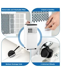 10000 Btu Portable Air Conditioner with Remote Control Cools up to 350 Sq.Ft