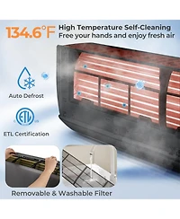 Energy Star Certified 24000 Btu 21 SEER2 208-230V Mini Split Air Conditioner and Heater Gray Wifi Enabled