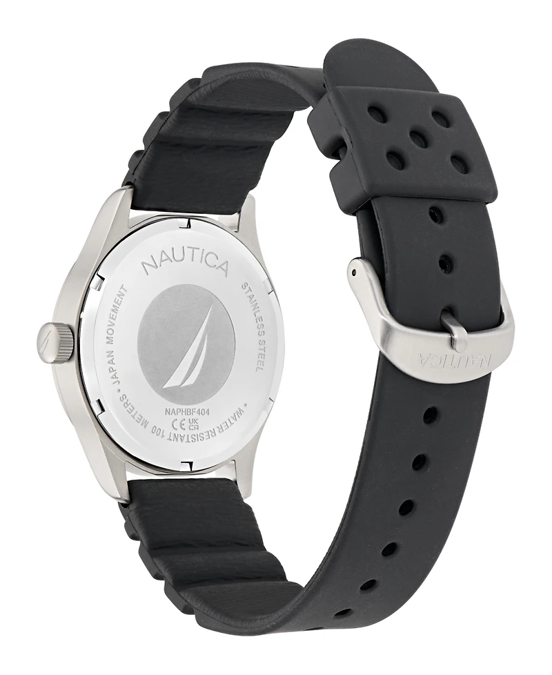 Nautica Unisex Analog Black Polyurethane Watch, 42mm