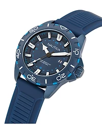 Nautica Men's Analog Blue Silicone Watch, 44mm