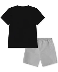 Jordan Little Boys Dri-fit Jumpman Woven Play Jersey T-Shirt & Mesh Shorts, 2 Piece Set