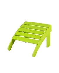 Aoodor Outdoor Adirondack Ottoman, Hdpe Adirondack Chair Ottoman, Outdoor Patio Weather Resistant for Patio, Porch, Backyard, Garden, Lawn, Deck