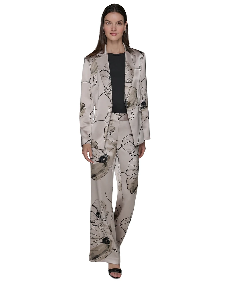 Karl Lagerfeld Paris Women's Printed Satin Jacket