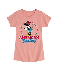 Hybrid Apparel Big Girls Disney Minnie American Darling Graphic T-Shirt