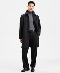 Hugo by Boss Men's Regular-Fit Houndstooth Overcoat