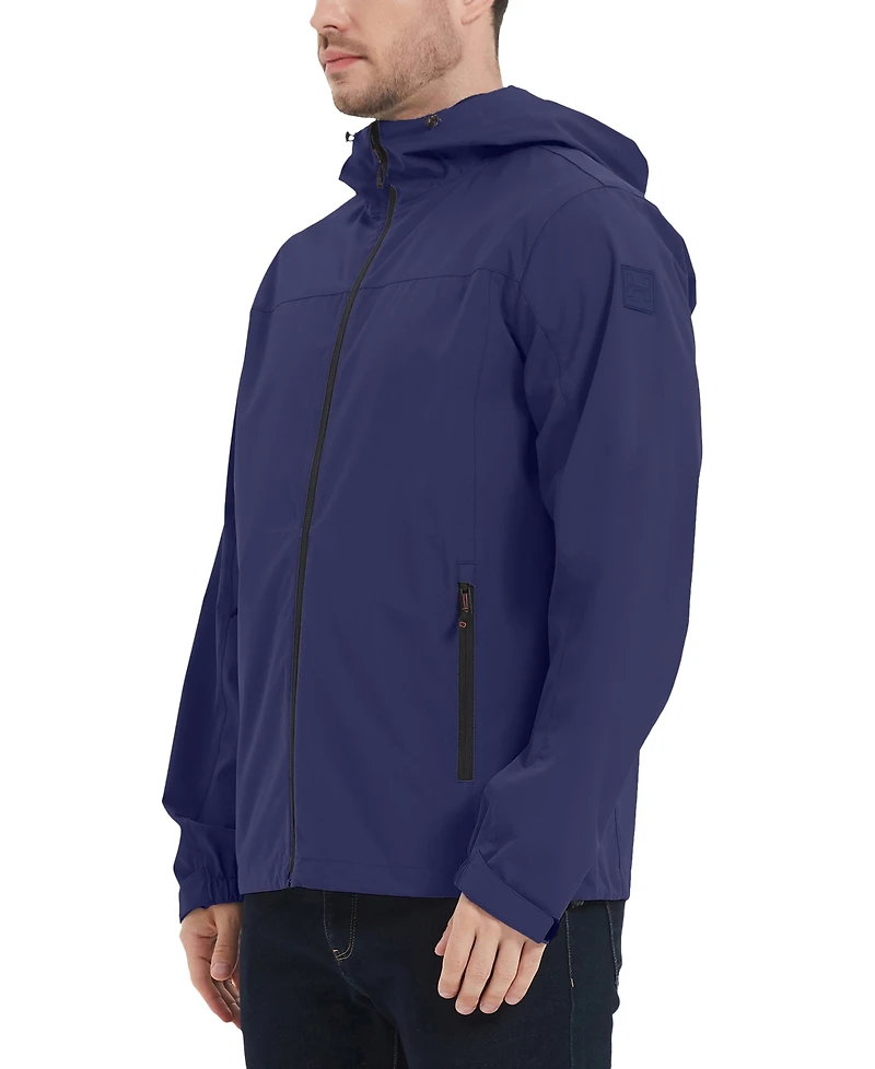 Hawke & Co. Men's All-Season Lightweight Stretch Hooded Rain Jacket