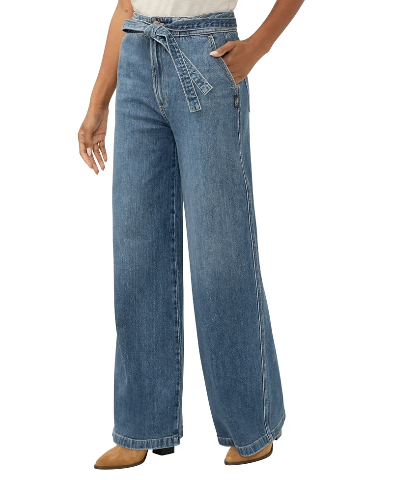 Silver Jeans Co. Women's Highly Desirable High Rise Belted Ultra-Wide Leg