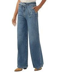 Silver Jeans Co. Women's Highly Desirable High Rise Belted Ultra-Wide Leg