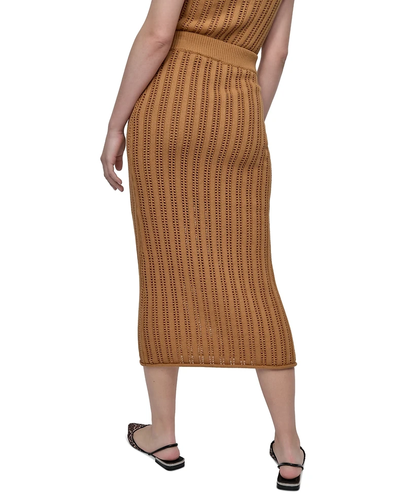 Dkny Jeans Women's Cable Pointelle-Stitch Skirt