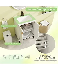 24 Inch Bathroom Vanity with Sink Combo and Adjustable Shelf