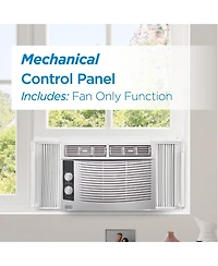 Black+Decker Window Air Conditioner 5,000 Btu, Ac Window Unit Cools Up to 150 Square Feet, Window Ac Unit with Mechanical Controls, 2 Cooling Speeds a
