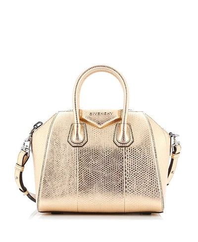 Pre-Owned Givenchy Mini Antigona Bag Embossed Leather