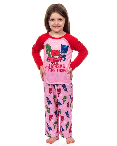 Pj Masks Toddler Girls Pajamas Gekko Catboy Owlette To The Task Heroes 2 Piece Set