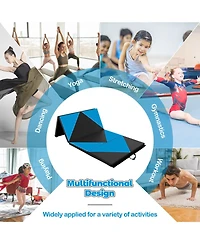 8 Feet Pu Leather Folding Gymnastics Mat with Hook and Loop Fasteners