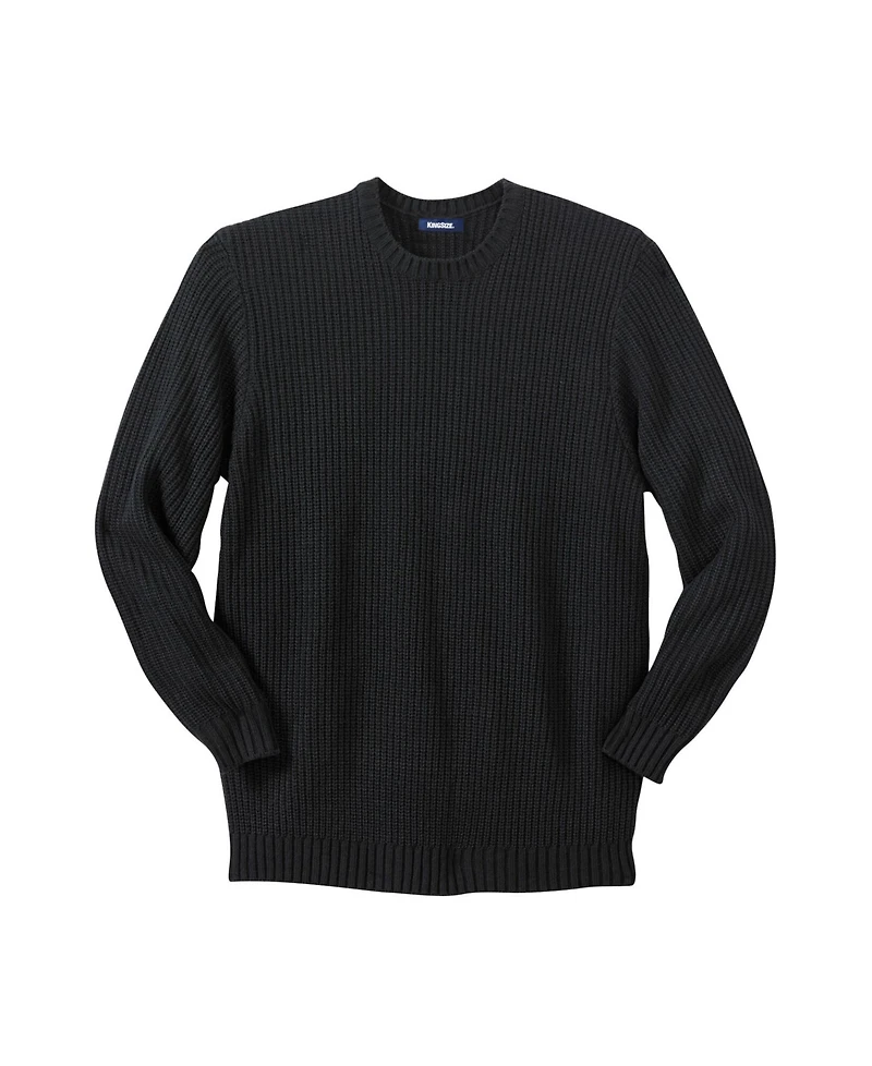 KingSize Big & Tall Shaker Knit Crewneck Sweater