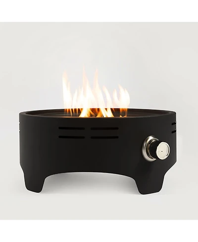 15 Inch Propane Tabletop Fire Pit with Lid as Lockable Handle for Portable Camping