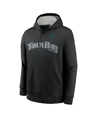Nike Men's Black Tampa Bay Rays Rewind Club Logo Pullover Hoodie