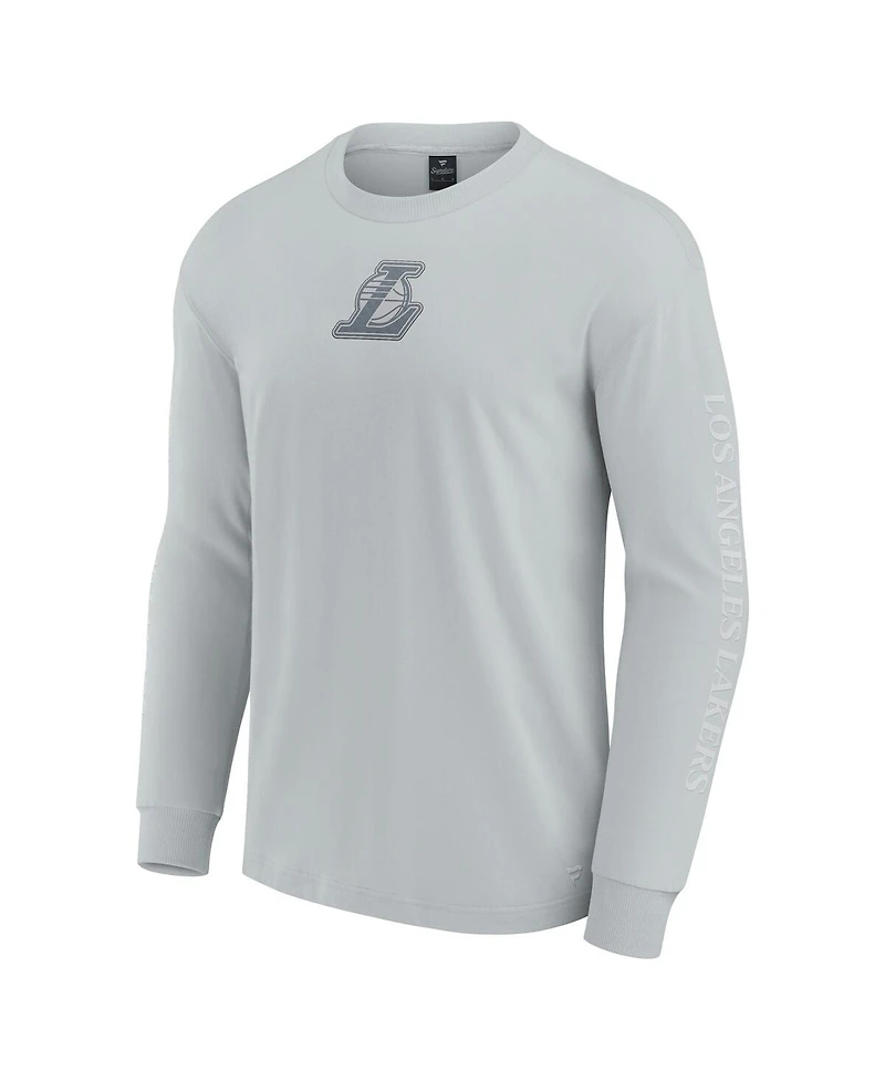 Fanatics Men's Gray Los Angeles Lakers Elements Strive Long Sleeve T-Shirt