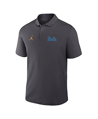 Jordan Men's Anthracite Ucla Bruins Primetime Victory Primary Logo Performance Polo Shirt
