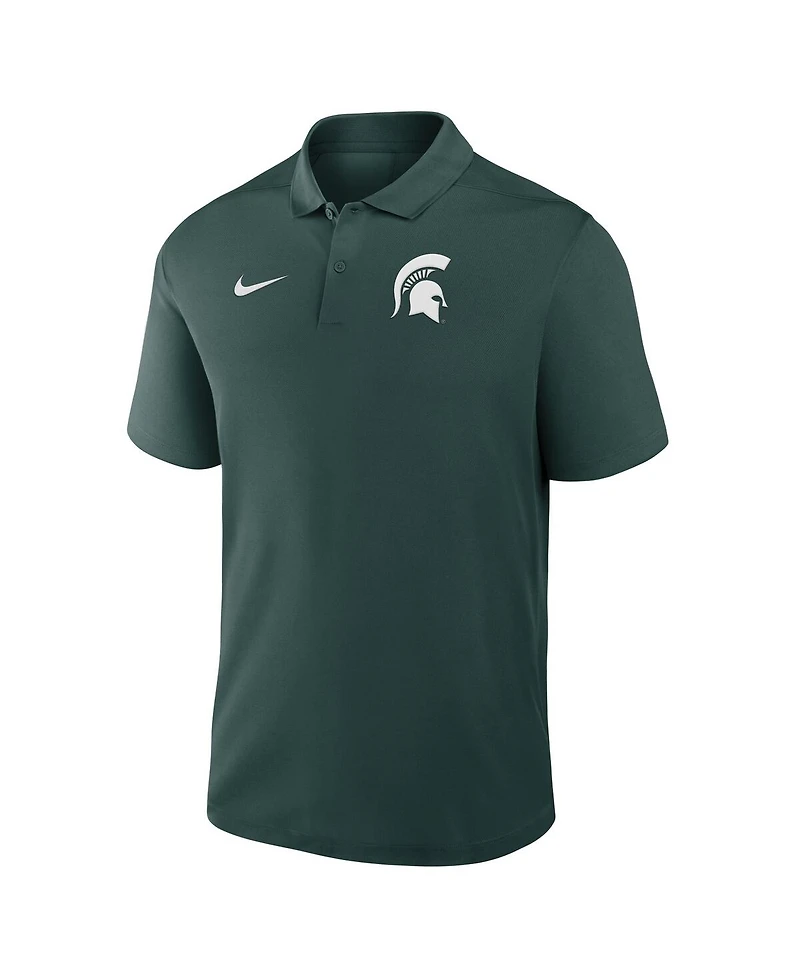 Nike Men's Green Michigan State Spartans Primetime Victory Primary Logo Performance Polo Shirt