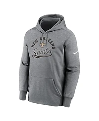 Nike Men's Heather Gray New Orleans Saints Performance Fleece Pullover Hoodie