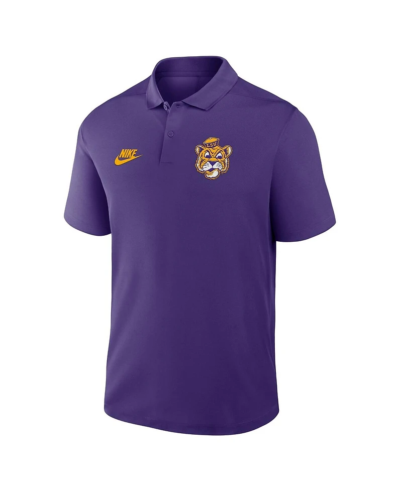 Nike Men's Purple Lsu Tigers Primetime Victory Legacy Vault Logo Performance Polo Shirt