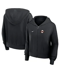 Nike Women's Black San Francisco Giants Cropped Chill Full-Zip Hoodie Jacket