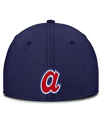 Nike Men's Gray/Navy Atlanta Braves Rise Swoosh Performance Flex Hat