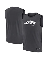 Nike Men's Gray New York Jets Primetime Legend Performance Muscle Tank Top