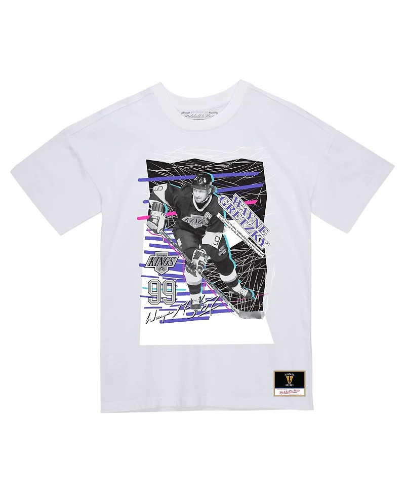 Mitchell & Ness Men's Wayne Gretzky White Los Angeles Kings Streak T-Shirt