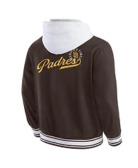 Darius Rucker Collection by Fanatics Men's Brown San Diego Padres Full-Snap Hooded Jacket
