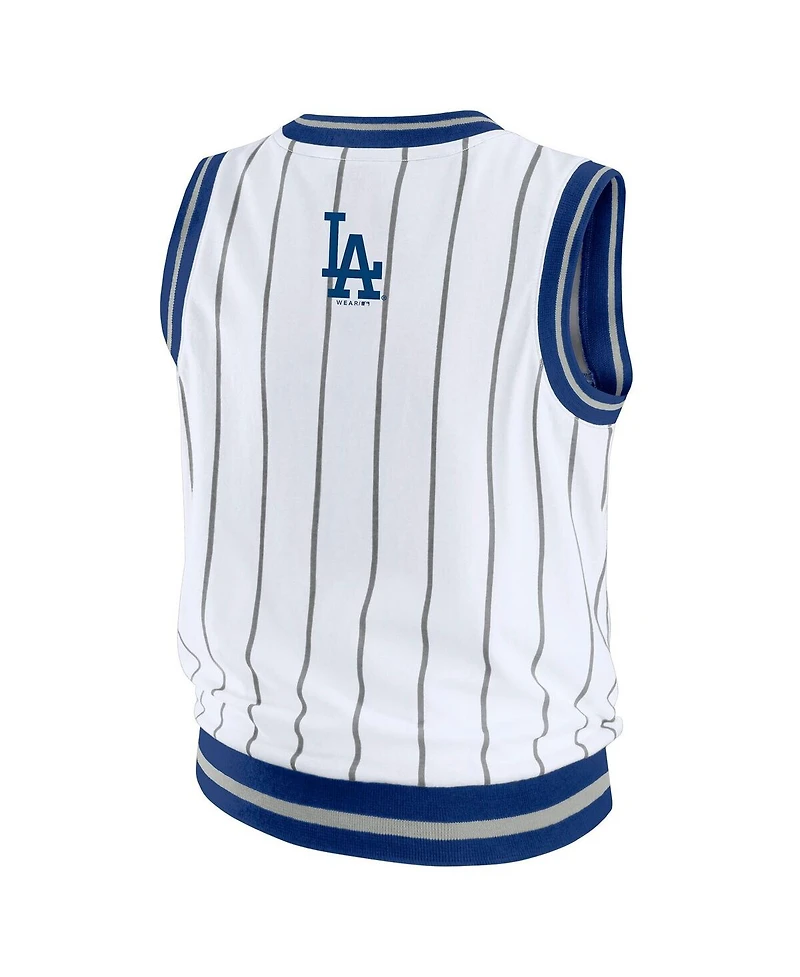 Wear by Erin Andrews Women's White Los Angeles Dodgers Sporty Tank Top
