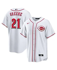 Nike Men's Hunter Greene White Cincinnati Reds Home Replica Jersey