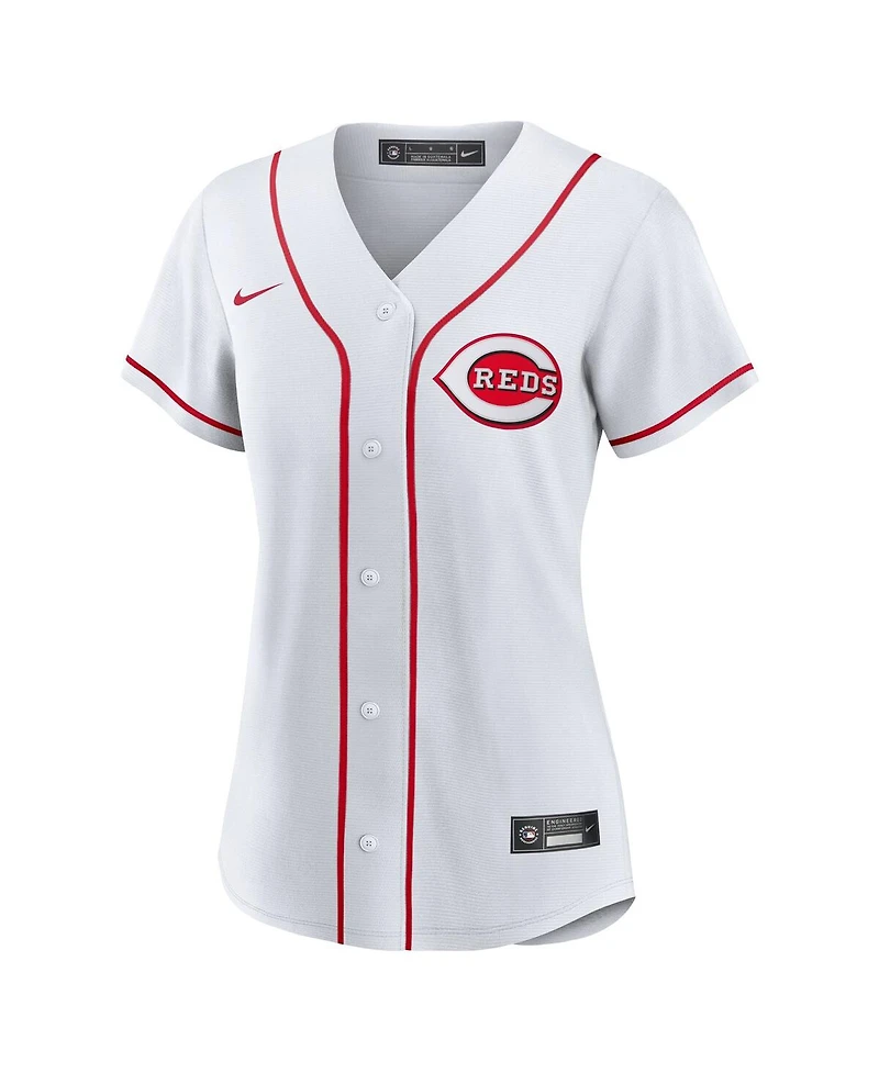 Nike Women's Hunter Greene White Cincinnati Reds Home Replica Jersey