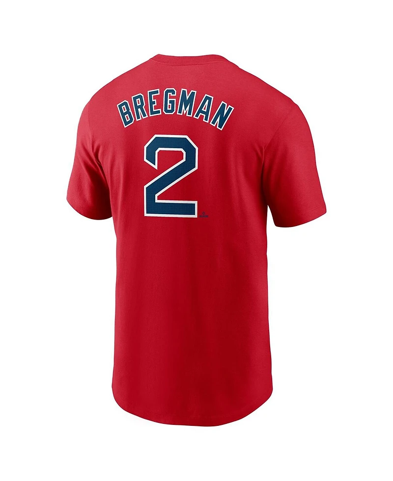 Nike Men's Alex Bregman Red Boston Sox Fuse Name Number T-Shirt