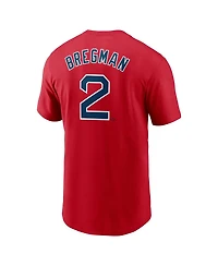 Nike Men's Alex Bregman Red Boston Sox Fuse Name Number T-Shirt