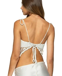 Edikted Women's Shelley Asymmetric Crochet Top