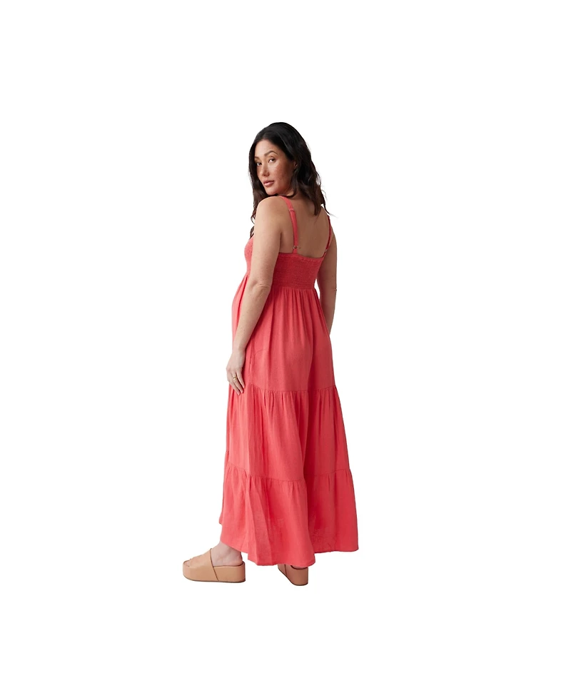 Ingrid + Isabel Maternity Smocked Bodice Maxi Dress