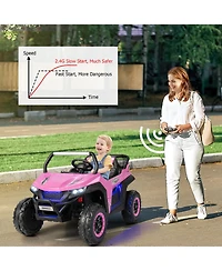 12V 2-Seater Kids Ride on Utv with Slow Start Function and Music Player
