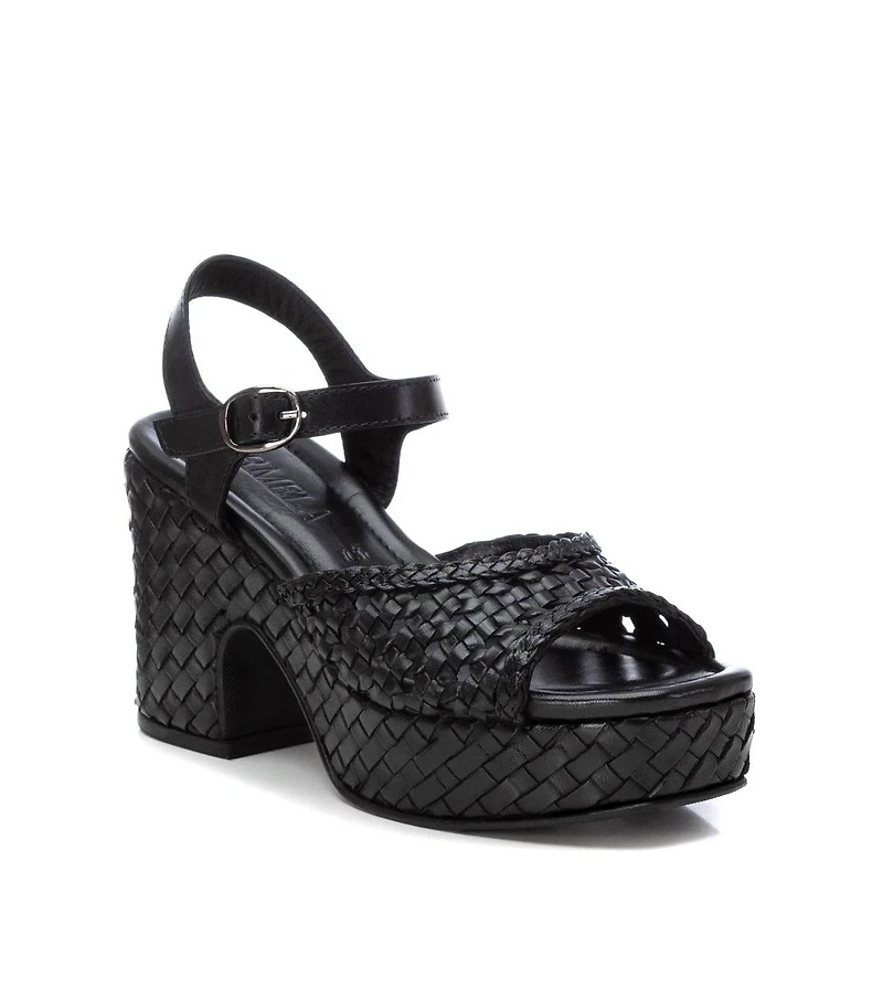 Carmela Leather Collection Women's Heeled Sandals By Xti